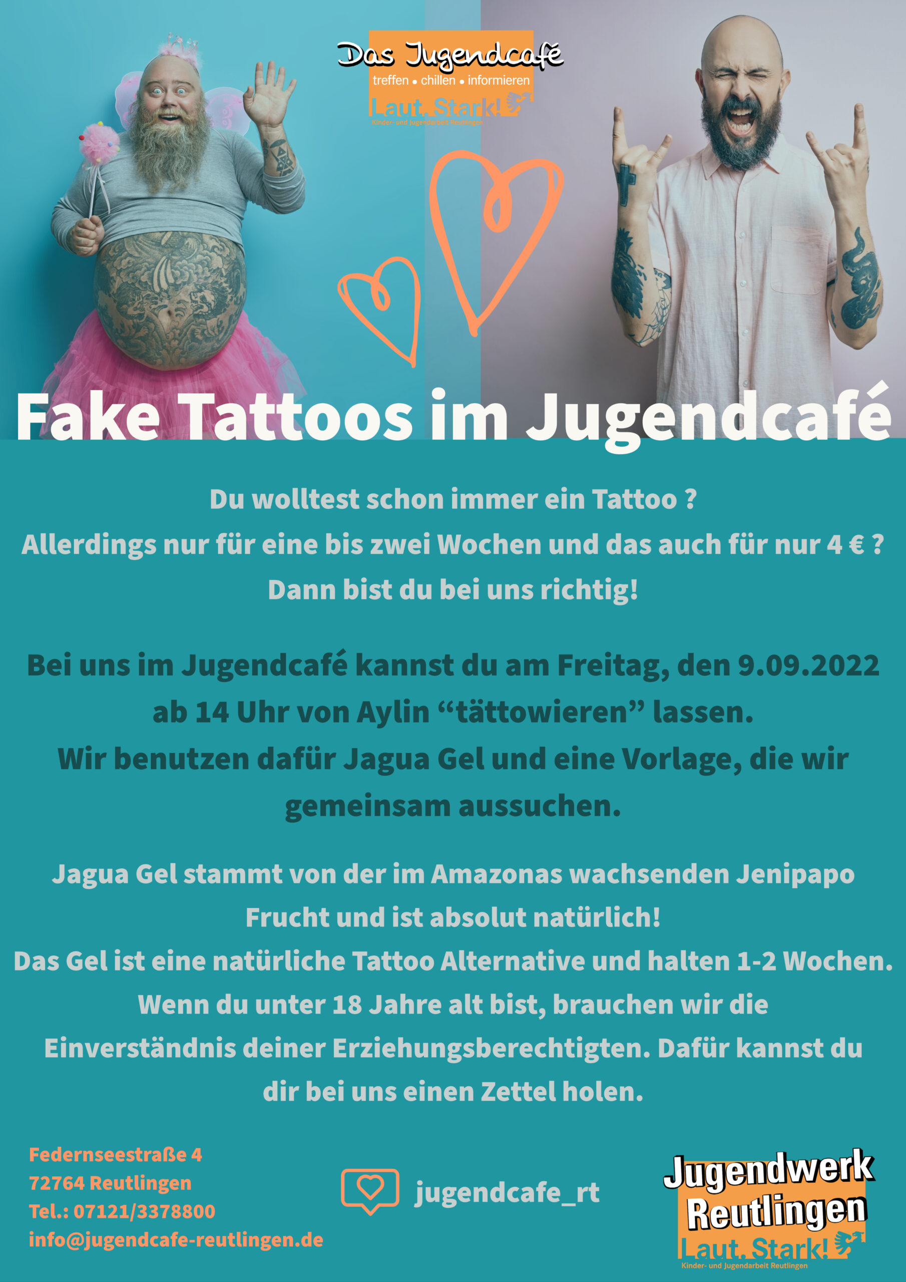 (Fake) Tattoos im Jugendcafé