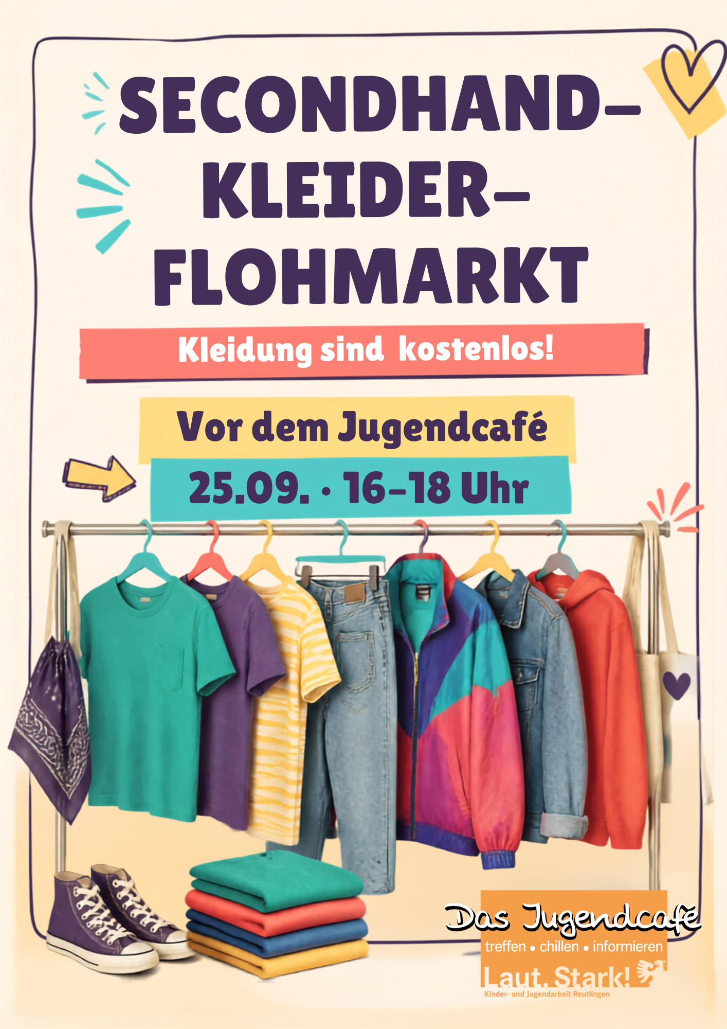 Kostenloser Secondhand Kleiderflohmarkt
